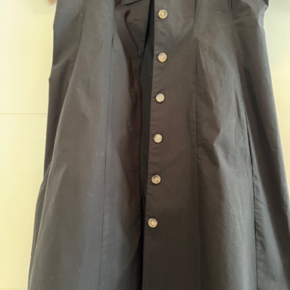 BANANA REOUBLIC Cotton Poplin Maxi Dress - Color Black - Size 8 - Picture 6 of 11